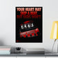 BMW Heart Poster Red 18x24